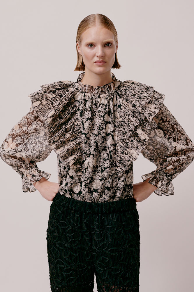 Hofmann CopenhagenJuliette Blouse - Black Print